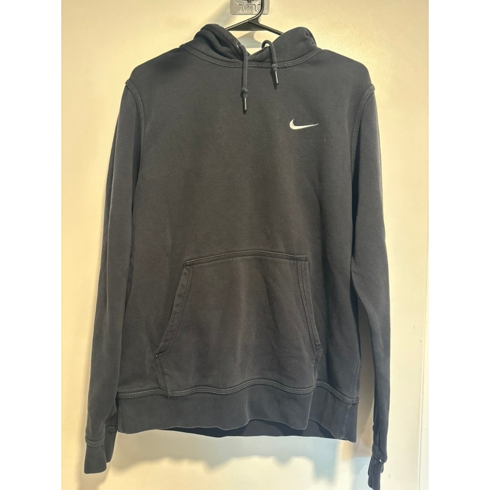 Nike Sportswear Club Fleece Pullover Hoodie Sz:M Black Swoosh Cotton Blend